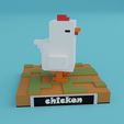 chicken-2.jpg Minecraft chicken model | STL file for 3D printing