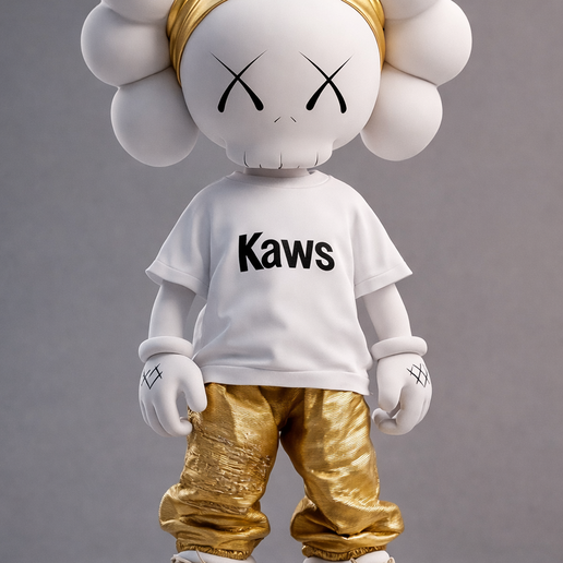 🗿 Modern KAWS Style Sculpture STL – Designer Art Toy Statue – Exclusive ...