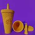 STARBUCKS_ORNAMENT_MINI_TUMBLER_3.png Файл STL STARBUCKS ORNAMENT MINI TUMBLER STUDDED KEYCHAIN V2 REMOVABLE SCREW・Шаблон для 3D-печати для загрузки