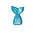 C0132-cola-sirena-mod-2.png mermaid cookie cutter cutting stamp 3d model