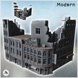 1-PREM.jpg Set of ruined corner urban buildings with "The Majes" store and brick roof (22) - Modern WW2 WW1 World War Diaroma Wargaming RPG Mini Hobby