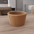 untitled.png 3D Wicker Mesh Basket with Stl File & Mini Box, 3D Printing, Jewelry Dish, Wicker Decor, Gift for Girlfriend, Wicker Laundry Basket
