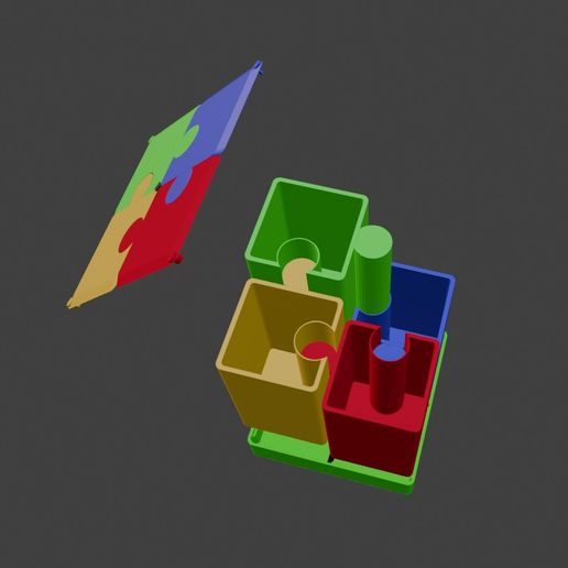 Puzzle Box Secret Compartment 3D model