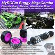 MRCC_Buggy-MegaCOMBO_01.jpg MyRCCar OBTS Buggy Mega COMBO, including Chassis, Body, Shocks, Wheels, HEX, and Motor Pinions