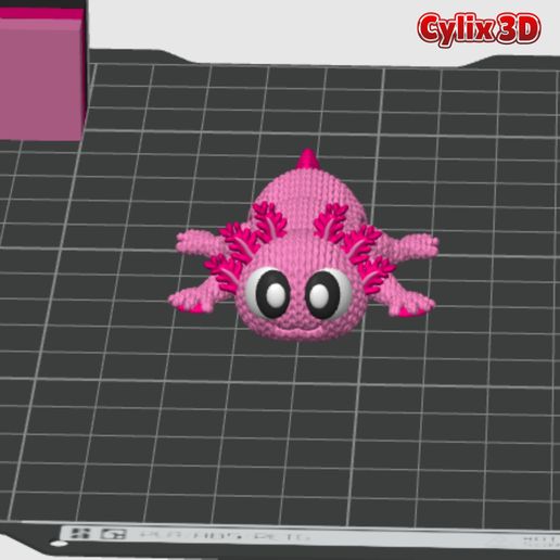 Crochet-Baby-Axolotl.jpg Crochet Axolotl & Egg Box Bundle, Articulated Flexi, Print In Place, No Support