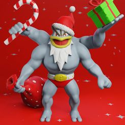 machamp-natal.jpg STL file Pokemon Machamp christmas・3D print design to download