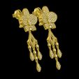 13.jpg Unique Diamond Flower Drop Earring