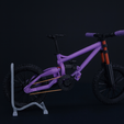 Purple-Mountain-Bike-in-Focus.png Mini bicicleta de Downhill totalmente funcional