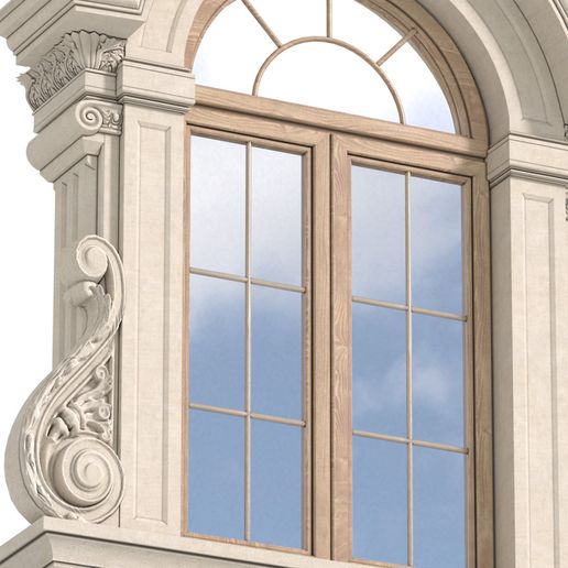 🏛️ Arc Classical frame window 3D model・ STL File for 3D printing・Cults