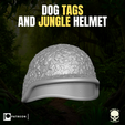 14.png Dog Tags and Jungle Helmet for action figures