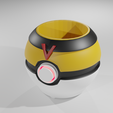 1.png Lowpoly And Normal Version of Pokeball penstand / Vase Collection