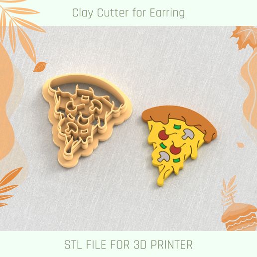Pizza Polymer Clay Cutter 3D model