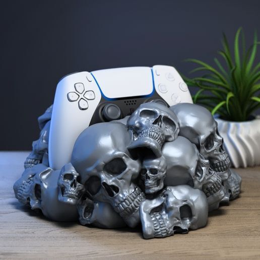 skulls Ps5 controller stand, alot of skulls head ps5controller holder, skull mountain ps5 controller Stand, Perfect Gamer Gift, a344 (1)