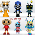 1P.png Dandy world Shelly, Bobette, Teagan, Toodles Hunior, Vee, Yatta STL 3D Models Fanart