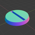 25MMBASE_SLOTTED.png Free STL file 25mm Base for Miniatures (Slotted)・3D printer design to download
