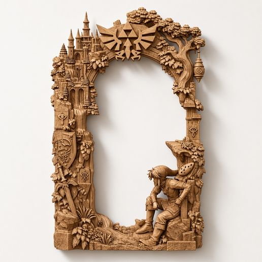 Legend of Zelda Inspired Decorative Frame STL CNC