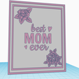 best-mom-ever-frame-roses-4.png Best Mom Ever Decor Stand with roses and hearts, phrame display, personalized gift for Mom