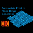4707c7f1-e8e4-4904-852a-b93e44ed247f.png Parametric Print in place hinge generator + 12 premade models