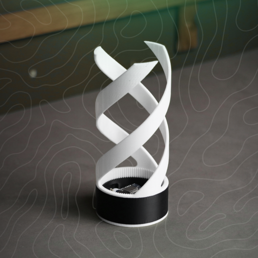 3D-Printed Spiral Lamp That Spins and Create Magical Illusions 3D model