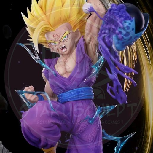 3D file OTAKUSCULPT - Dragon Ball - Gohan vs Mini Cell 🐉 ・3D printing ...