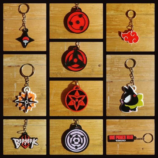 LOGOS DE ANIME KEYCHAIN PACK - 47 Modelos