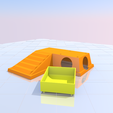 Hiding-Cave-n-Feed-Dish-03.png Hiding Cave and Feeding Dish Removeable For Leopard Gecko
