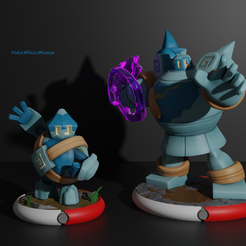 Golett-and-Golurk.png Golett and Golurk pokemon 3D print model