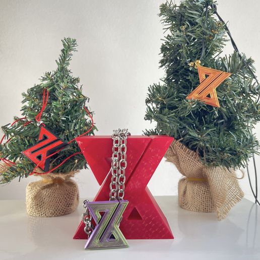 Minimalist 26 Lucky Charm – 3d Printed Pendant / Ornament