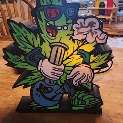 leaf with bong WEED LIGHTBOX BAMBU/MULTICOLOR /SINGLE EXTRUDER