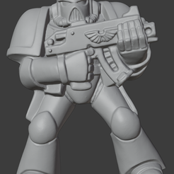 bolter.png Fichier STL gratuit Le canonnier du guerrier de l'espace rétro・Objet pour impression 3D à télécharger