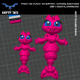 5.png ARTICULATED UNICAT MERMAID MFP3D -NO SUPPORT - PRINT IN PLACE - SENSORY TOY-FIDGET