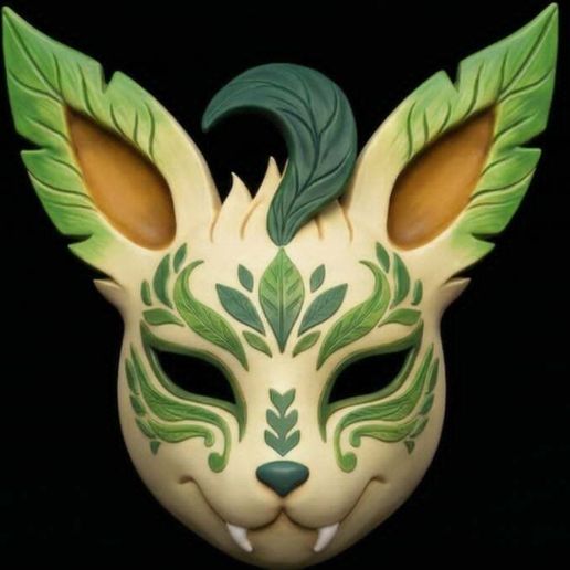 Leafeon Kitsune Mask