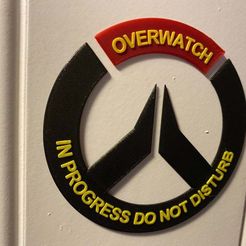 738CBD72-555F-458D-ACDD-F877E7149ADD_Medium.jpeg Free STL file Overwatch Sign・3D print model to download