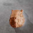 capybara-low-poly-head-wall-2.png Capybara head low poly wall mount geometrical STL