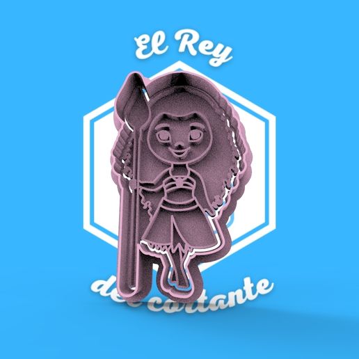 cutting moana 3D model