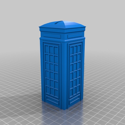 London-cabine-cofrinho.png Free 3D file London Telephone Cabin BANK/Coffer - 3cm hole・Model to download and 3D print