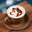 Tasse-Border-Aussi_Portrait.jpg Stencil for latte or cappuccino, motif: Border Collie