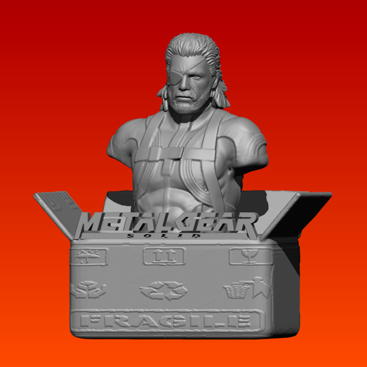 5.PNG Archivo OBJ Metal Gear Solid : Busto Snake・Objeto imprimible en 3D para descargar, Geralp
