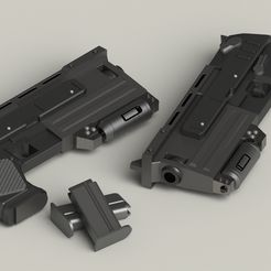 render-1.jpg Archivo 3D Fallout 3 - Pistola de 10 mm・Plan para descargar y imprimir en 3D