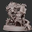 full no color.jpg kaido king of the beasts dragon - one piece 3d print statue