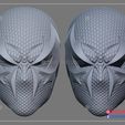 Spiderman_2099_Mask_STL_3d_print_model_13.jpg Spiderman 2099 Helmet - Marvel Cosplay Mask