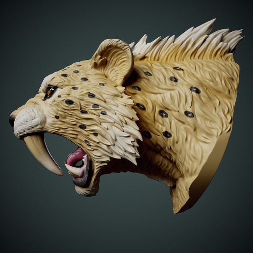🗿 Smilodon Head・ STL File for ・Cults