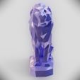 07.jpg Free STL file Lowpoly lion・3D printing template to download