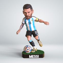 STL file World Cup Qatar 2022 Messi AFA figurine box・3D print design to  download・Cults
