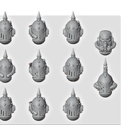 99.png STL file ILL GUARDIANS OF DEATH helmets for new Heresy・Design to download and 3D print