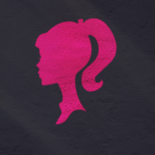 barbie head stencil
