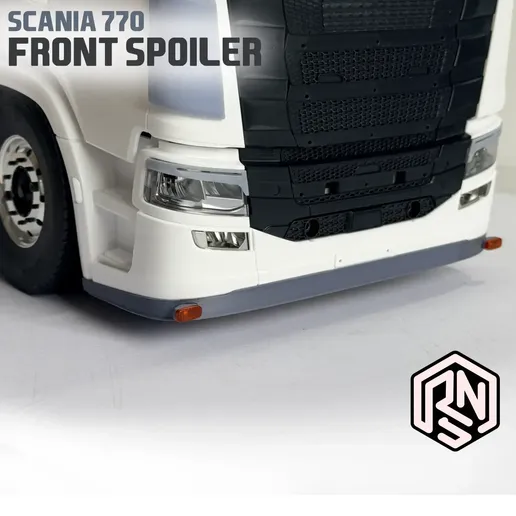 1/14 Scania 770s front spoiler splitter with talcum style side lights