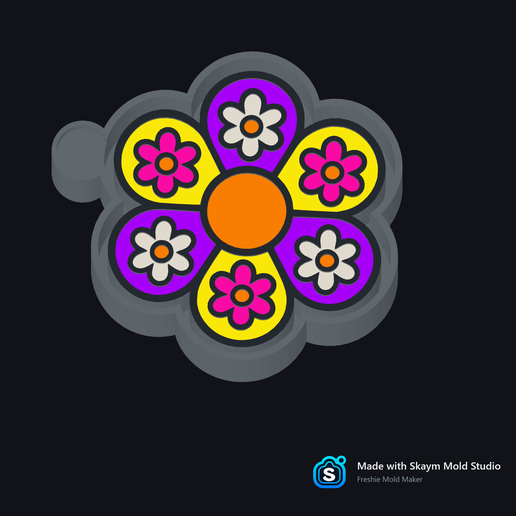 ✨ Retro Daisy Flower – Freshie, Resin & Candle Mold 🌼💜💛✨