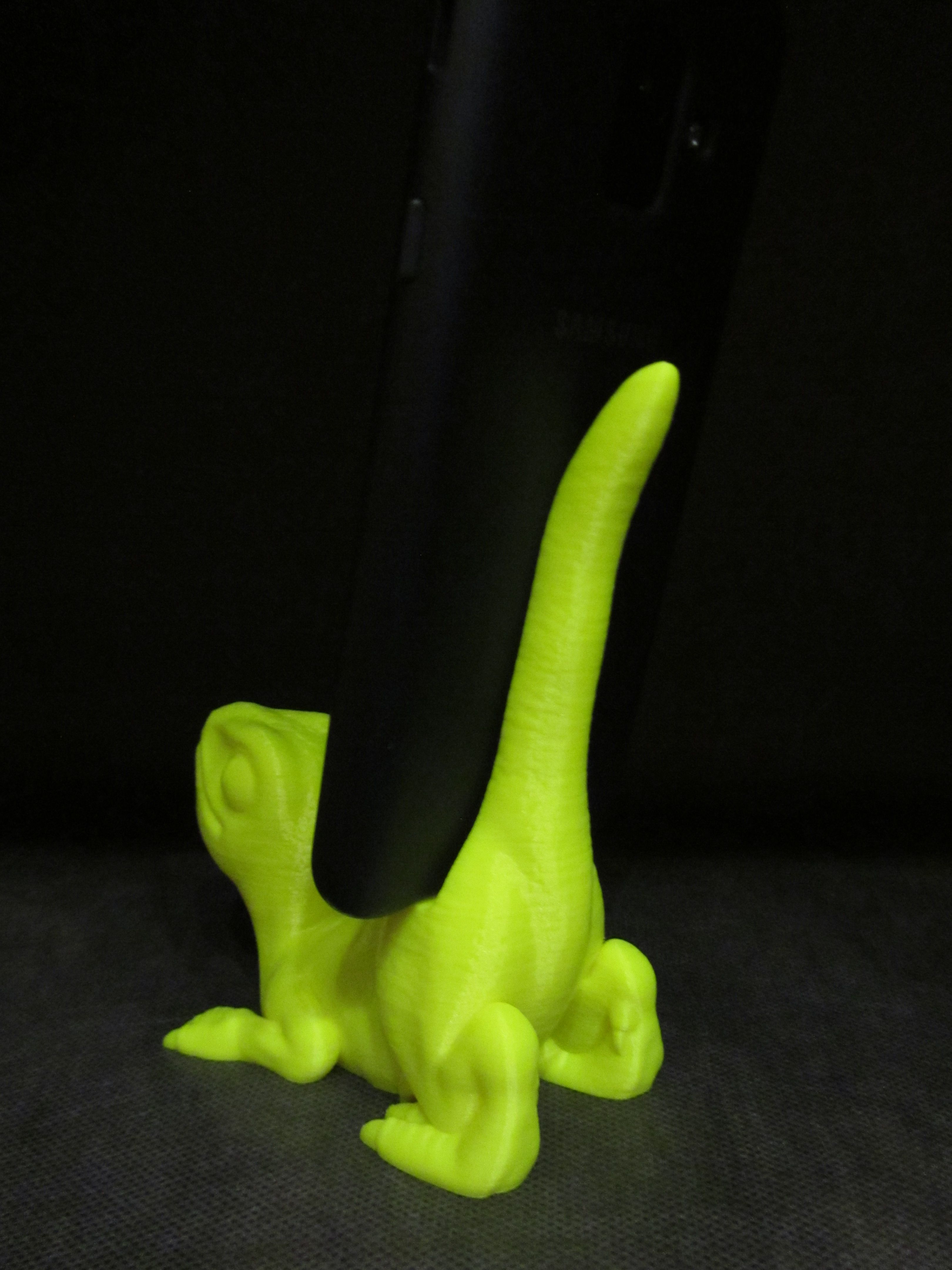 Velociraptor-Phone-Stand-8.jpg Fichier STL Support pour téléphone Velociraptor (Impression facile sans support)・Plan pour impression 3D à télécharger, Alsamen