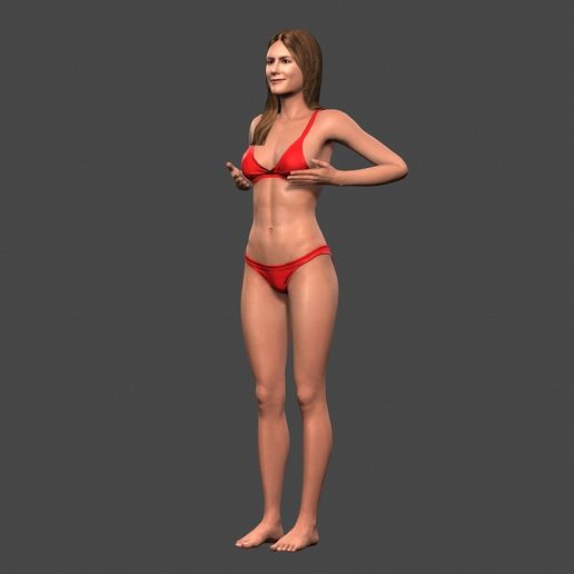 Beautiful Woman -Rigged and animated for Unity - 3D model önizlemesi